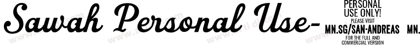 Sawah Personal Use字体转换